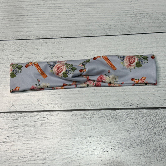 Cross and Floral Headband for Women (Brushed Poly)