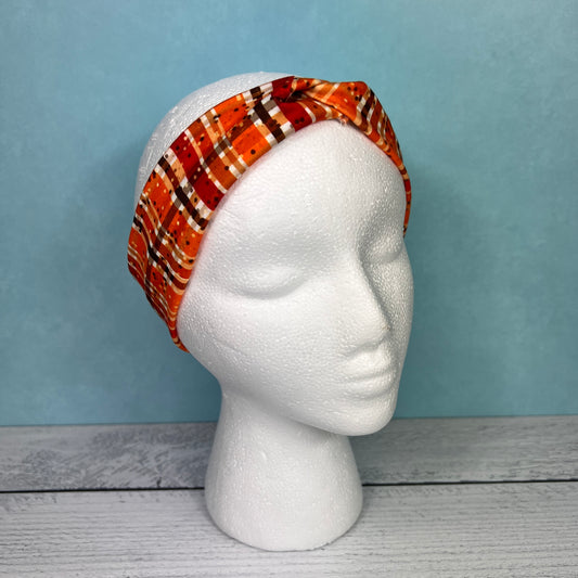 Fall Plaid Headband for Women